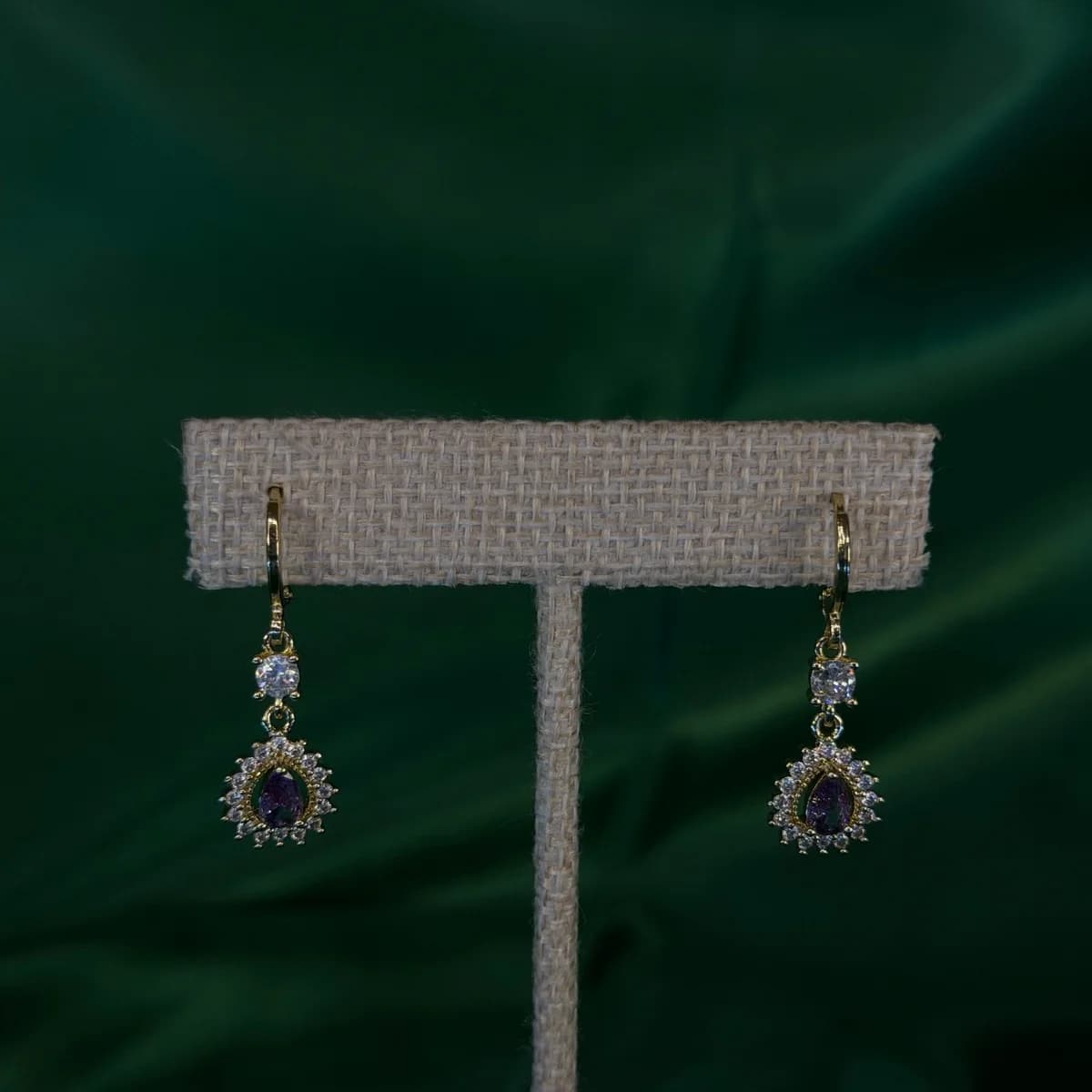 Aretes Largos Elegancia en Chapa de Oro 18k
