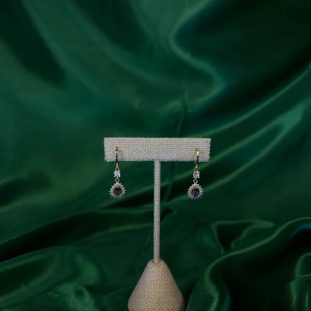 Aretes Largos Elegancia en Chapa de Oro 18k — vista 2