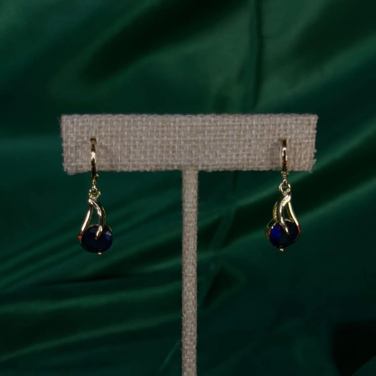 Aretes Largos con Baño de Oro 18k Clásico