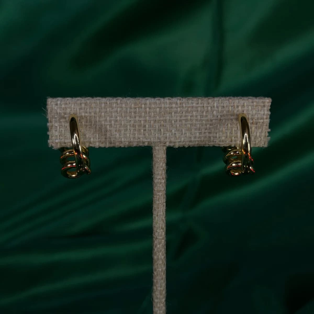 Arracadas Bañadas en Chapa de Oro 18k — vista 2