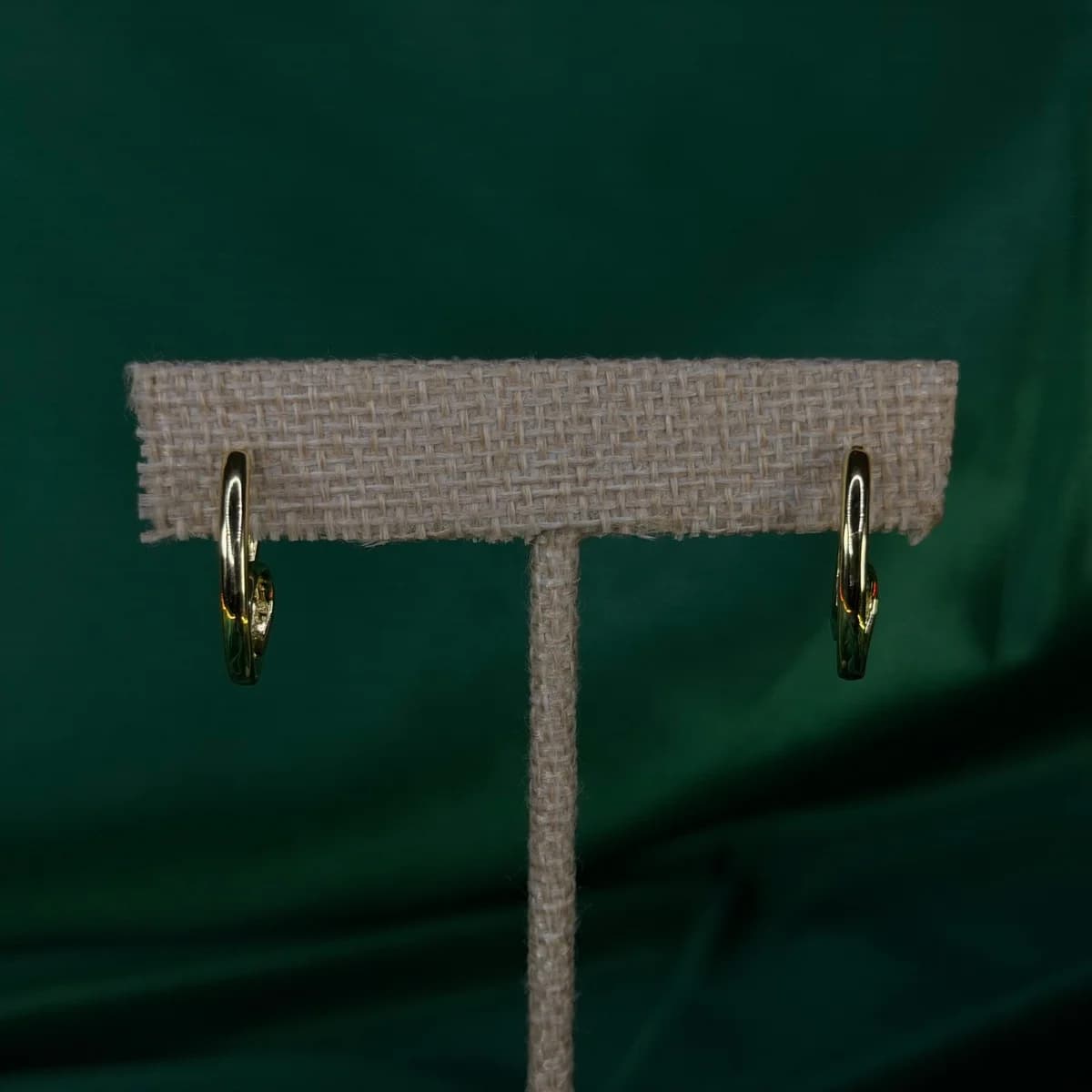 Arracadas con Diseño Sencillo de Chapa de Oro 18k — vista 2