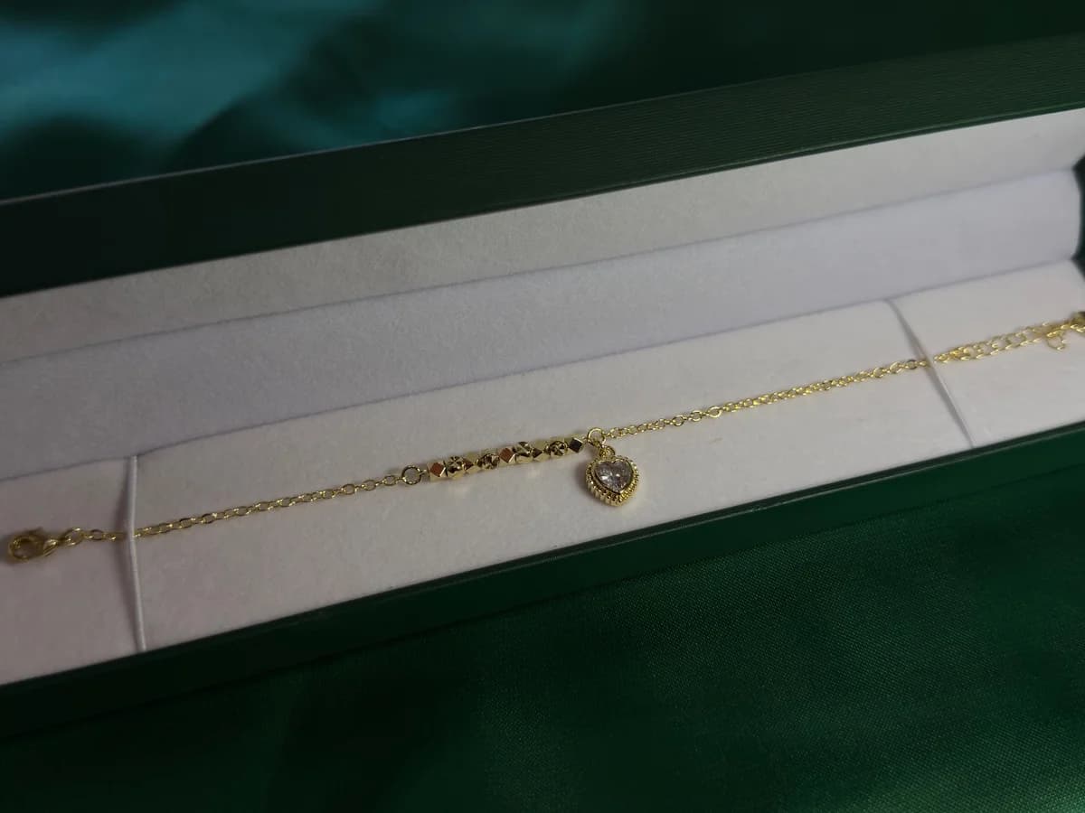 Pulsera Glitter en Chapa de Oro con Aro Brillante — vista 5