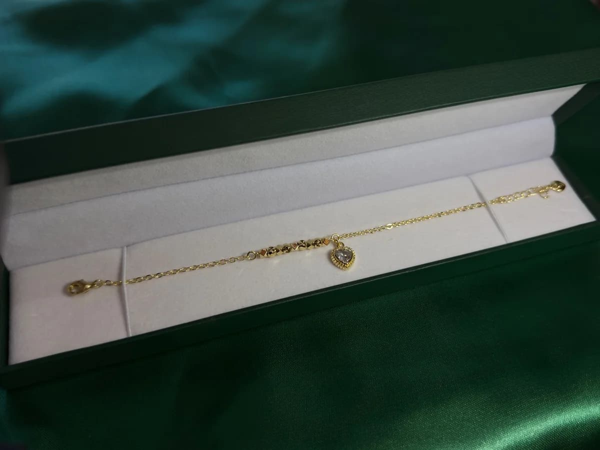 Pulsera Glitter en Chapa de Oro con Aro Brillante — vista 6