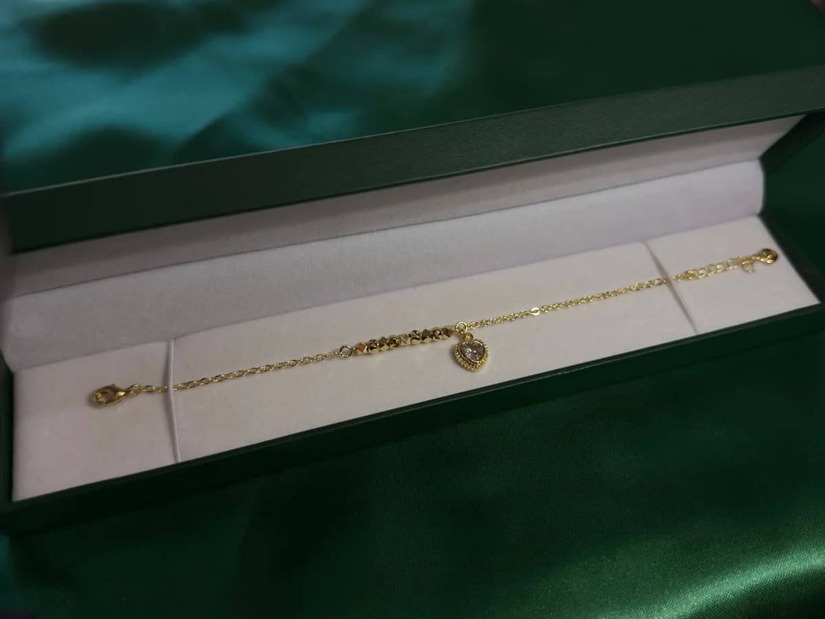 Pulsera Glitter en Chapa de Oro con Aro Brillante — vista 7