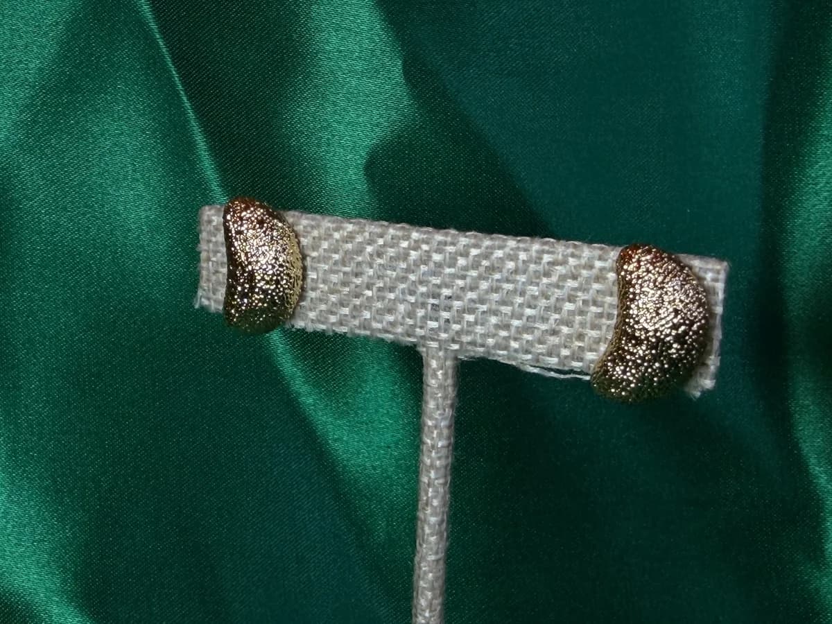 Aretes Ovejas Ovejitas Texturizados en Chapa de Oro 18k — vista 3