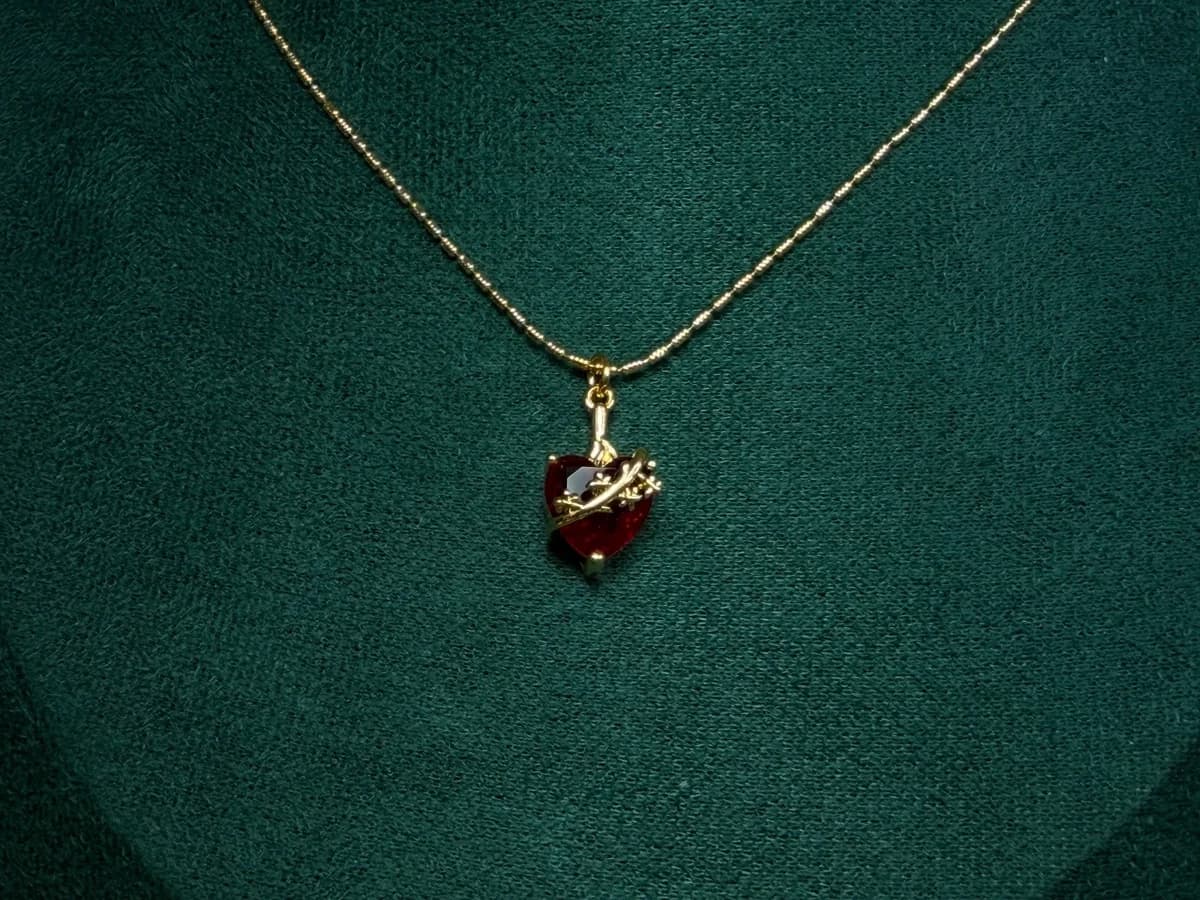 Collar Corazón Brillante en Chapa de Oro 18k — vista 2