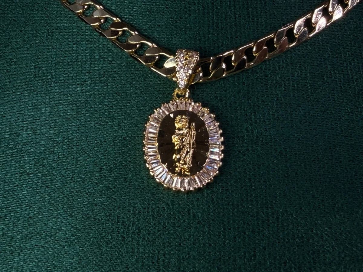 Dije San Judas Radiante Chapa de Oro 18k — vista 2