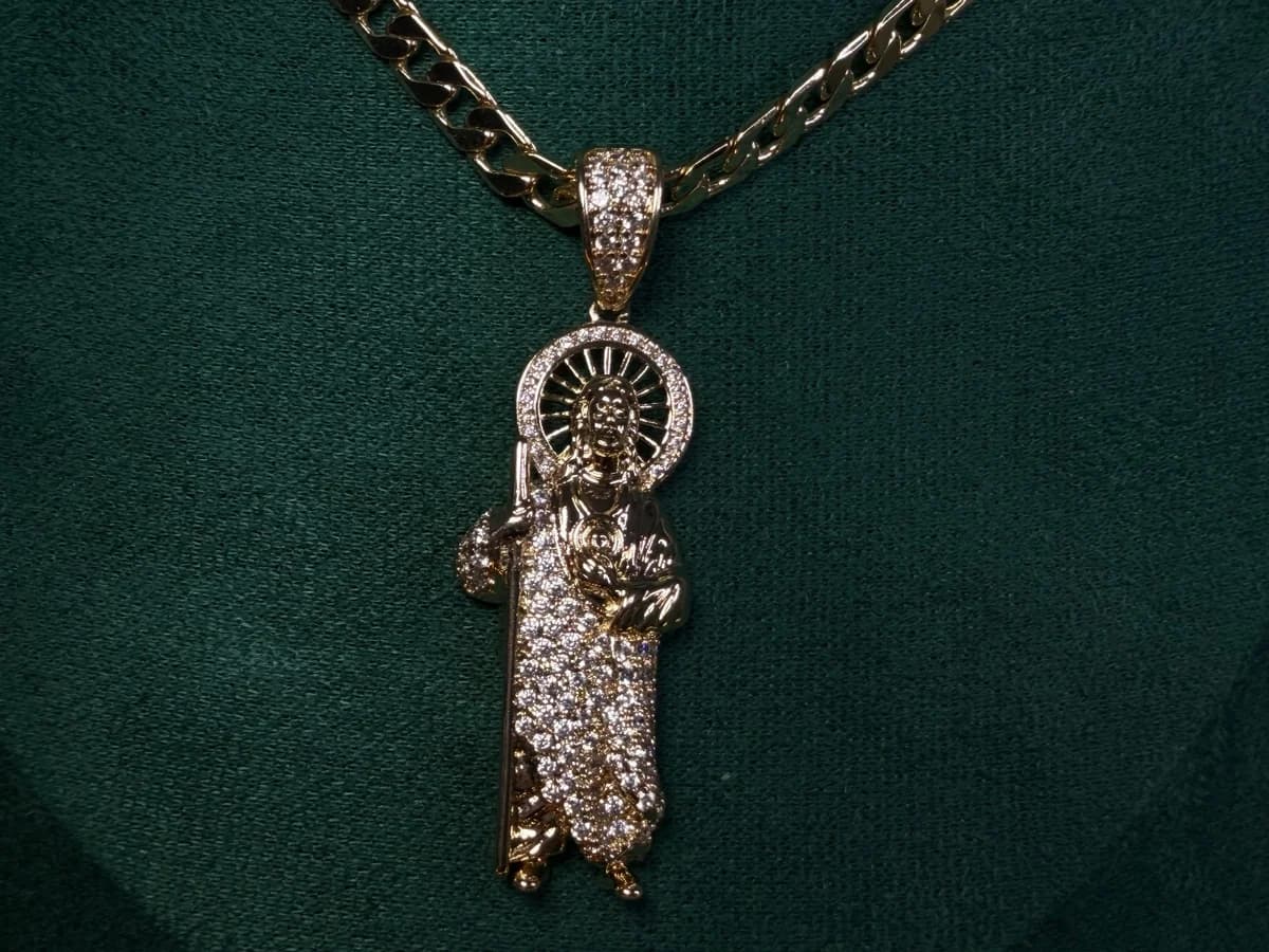 Dije San Judas Micropabe Chapa de Oro 18k — vista 2