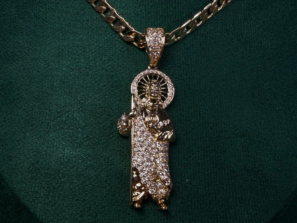 Dije San Judas Micropabe Chapa de Oro 18k — vista 3