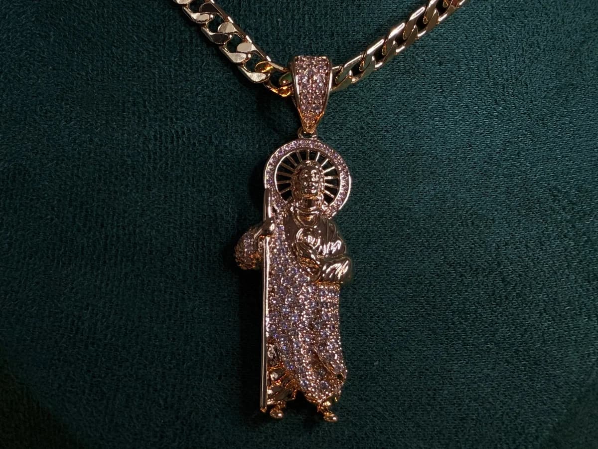 Dije San Judas Micropabe Chapa de Oro 18k — vista 4