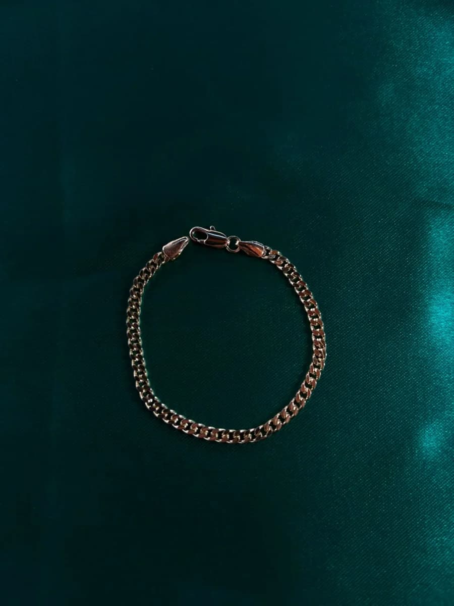 Pulsera Cadena Figaro Dorada Chapa de Oro — vista 3