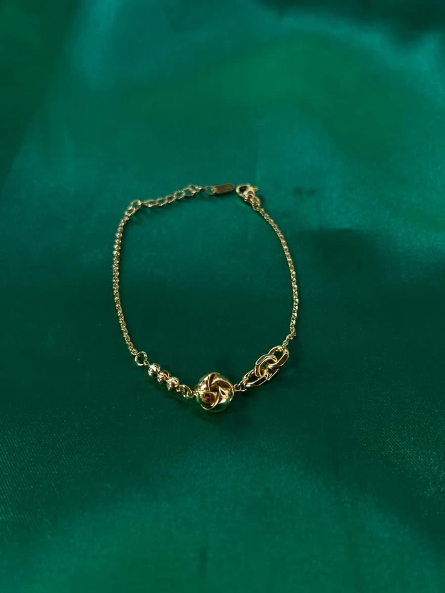 Pulsera Bola Torcida en Chapa de Oro 18k — vista 3
