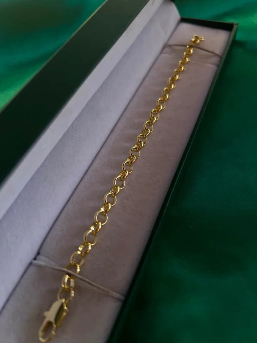 Pulsera Cadena de Ovals Finos en Chapa de Oro 18k