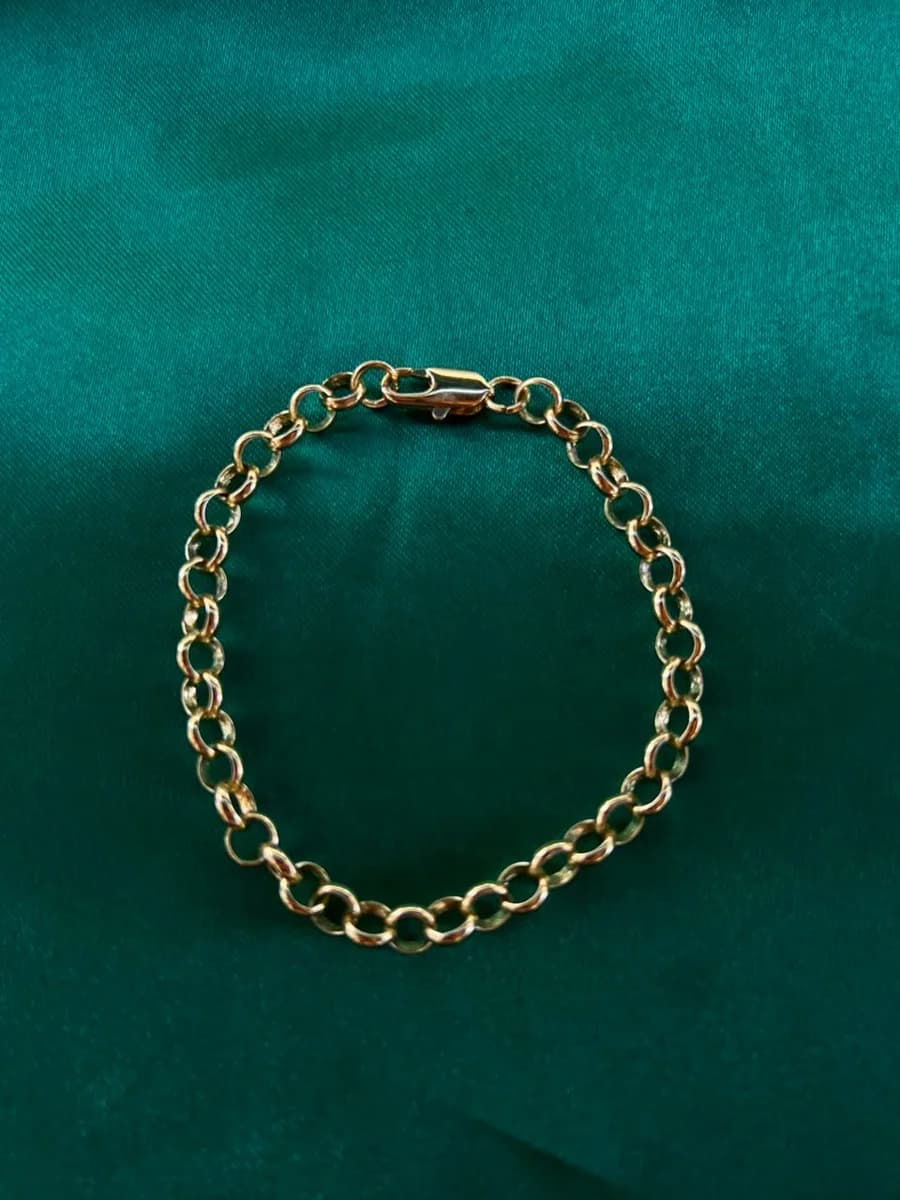 Pulsera Cadena de Ovals Finos en Chapa de Oro 18k — vista 3