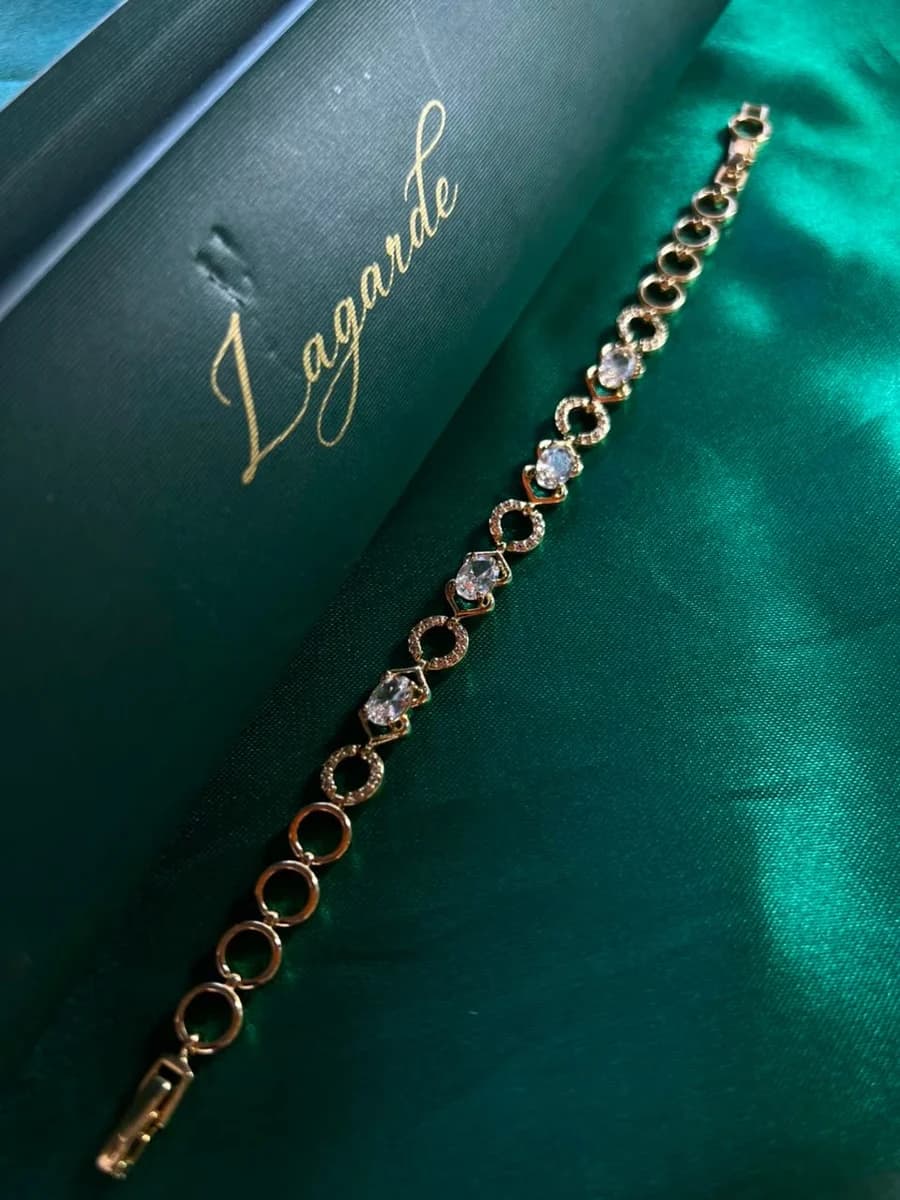 Pulsera Clásica Biselada en Chapa de Oro 18k — vista 2