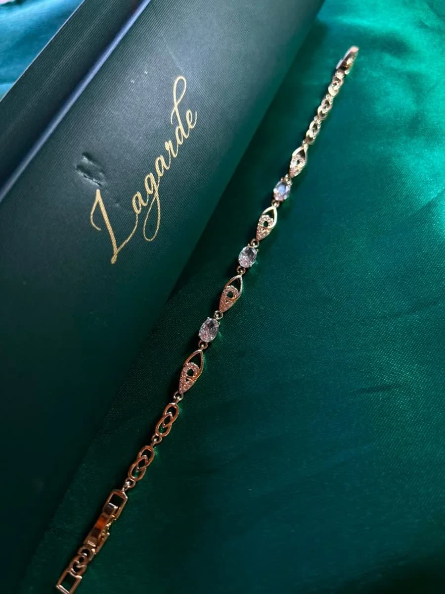 Pulsera Eslabón Celta Entrelazado en Chapa de Oro — vista 2