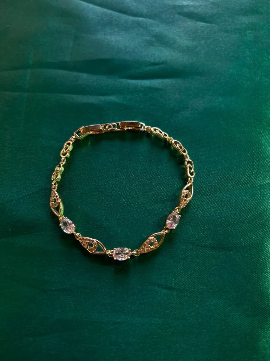 Pulsera Eslabón Celta Entrelazado en Chapa de Oro — vista 3