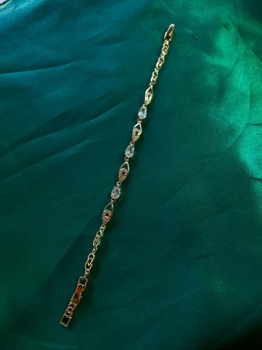 Pulsera Eslabón Celta Entrelazado en Chapa de Oro — vista 4