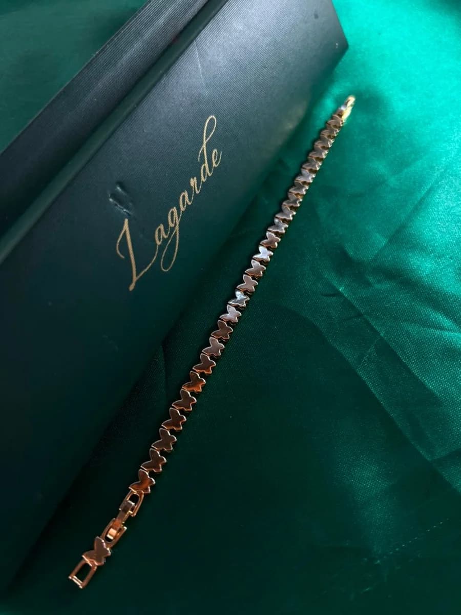 Pulsera Mariposas Chapa de Oro 18k — vista 2