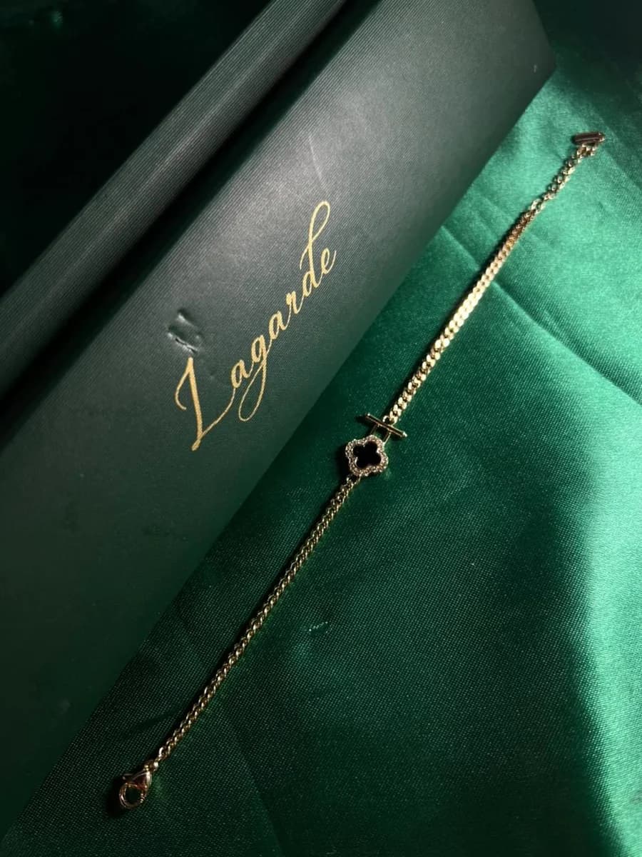 Pulsera Trébol en Chapa de Oro 18k — vista 2