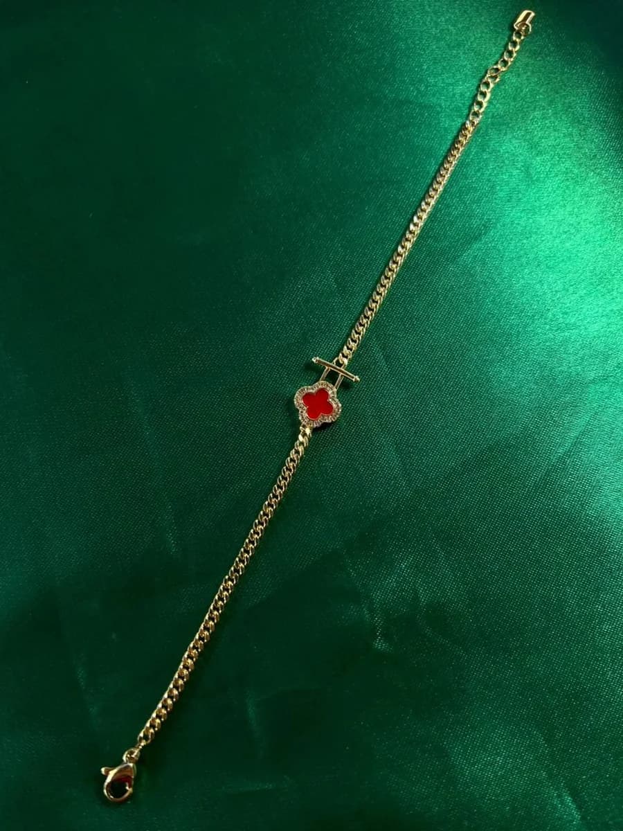 Pulsera Trébol en Chapa de Oro 18k — vista 2