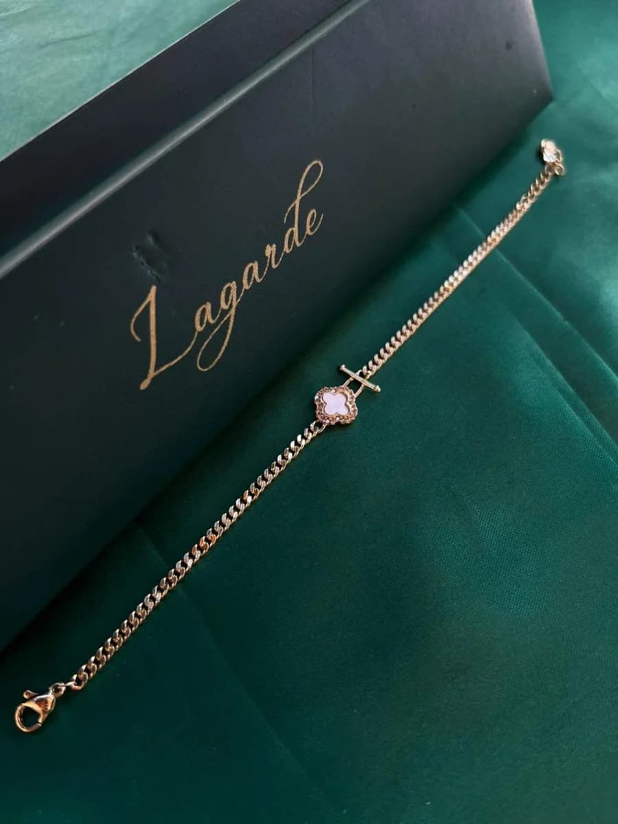 Pulsera Trébol en Chapa de Oro 18k — vista 3