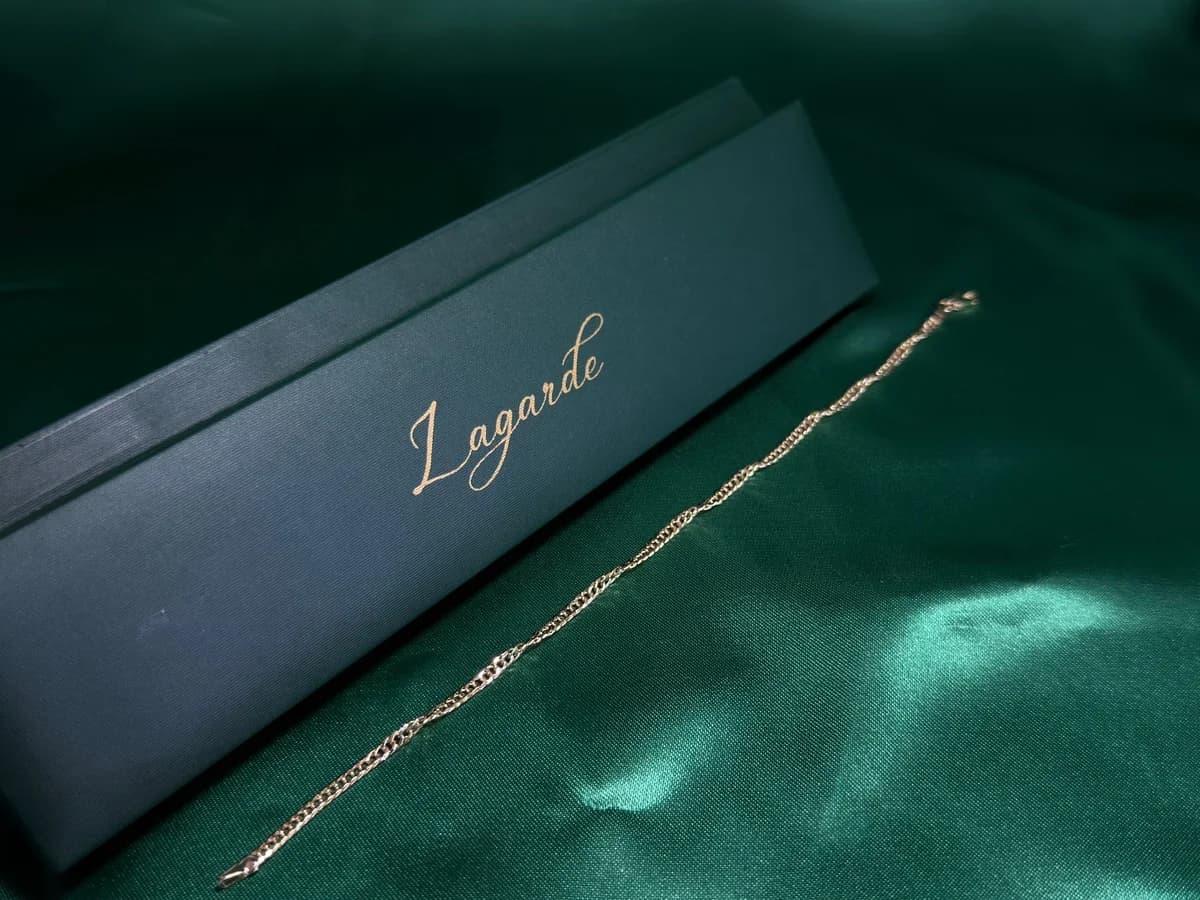 Pulsera Eslabones Torcidos Delicados en Chapa de Oro 18k — vista 4
