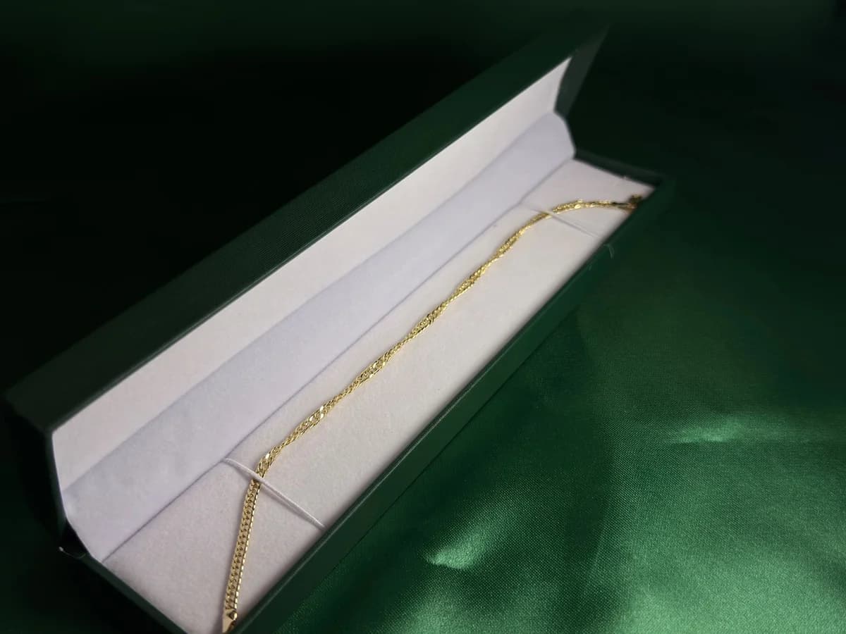 Pulsera Eslabones Torcidos Delicados en Chapa de Oro 18k — vista 6