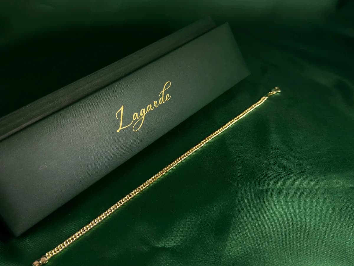 Pulsera Doble Cadena Fina en Chapa de Oro 18k — vista 2
