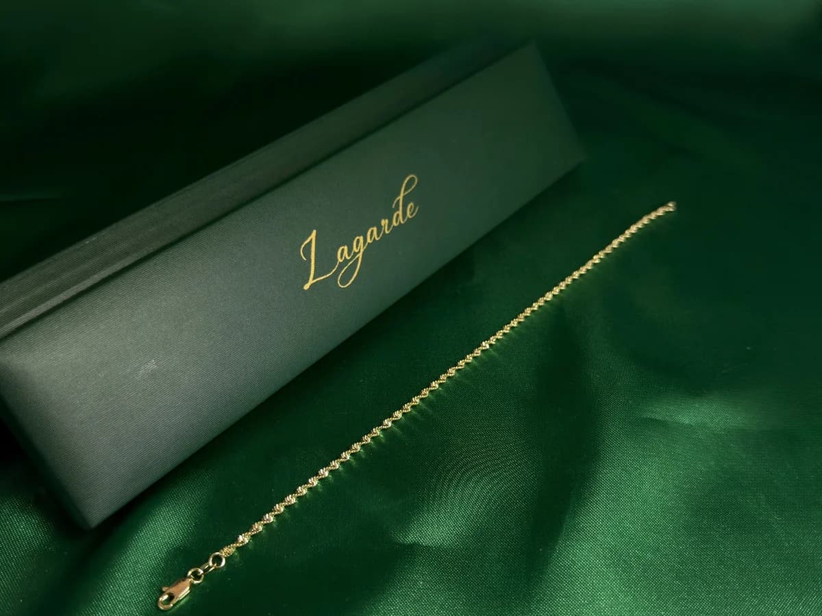 Pulsera Eslabones Trenzados Finos en Chapa de Oro 18k — vista 4