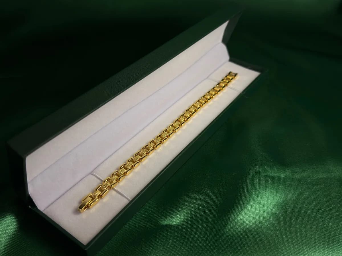 Pulsera Eslabones Geométricos en Chapa de Oro 18k — vista 5