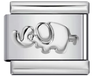 Charm Italiano Elefante Plateado