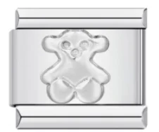 Charm Italiano Osito Plateado