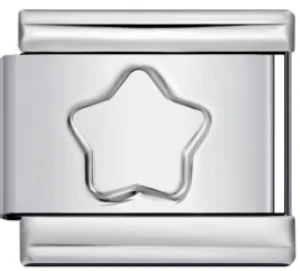Charm Italiano Estrella Plateado