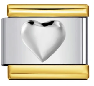 Charm Italiano Corazón Bicolor