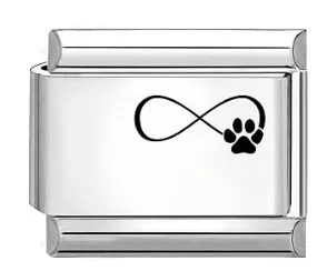 Charm Italiano Infinito Huella Plateado