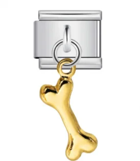 Charm Italiano Hueso Colgante Bicolor