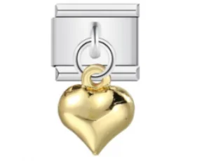 Charm Italiano Corazón Colgante Bicolor