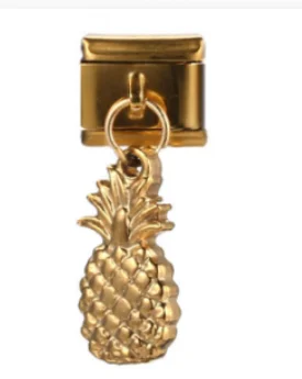 Charm Italiano Piña Colgante Dorado