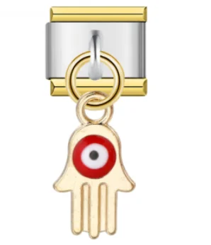Charm Italiano Mano de Fátima Colgante Bicolor