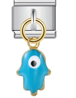 Charm Italiano Mano de Fátima Colgante Bicolor