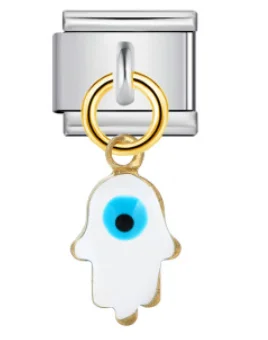 Charm Italiano Mano de Fátima Colgante Bicolor