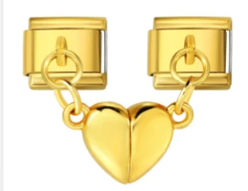 Charm Italiano Corazón Colgante Dorado