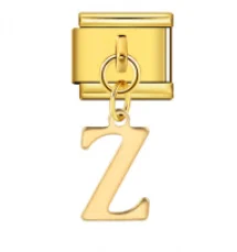 Charm Italiano Letra Z Colgante Dorado