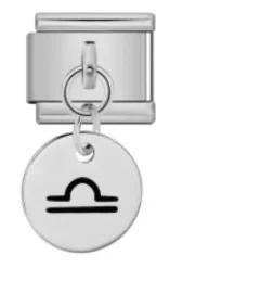 Charm Italiano Signo Libra Colgante Plateado