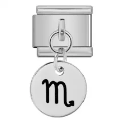 Charm Italiano Signo Escorpio Colgante Plateado