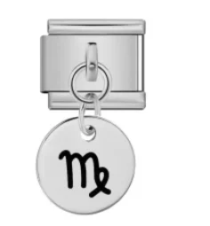 Charm Italiano Signo Virgo Colgante Plateado