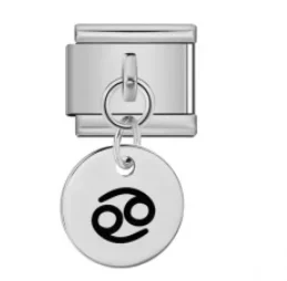 Charm Italiano Signo Cáncer Colgante Plateado