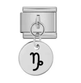 Charm Italiano Signo Capricornio Colgante Plateado
