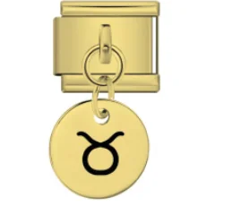 Charm Italiano Signo Tauro Colgante Dorado